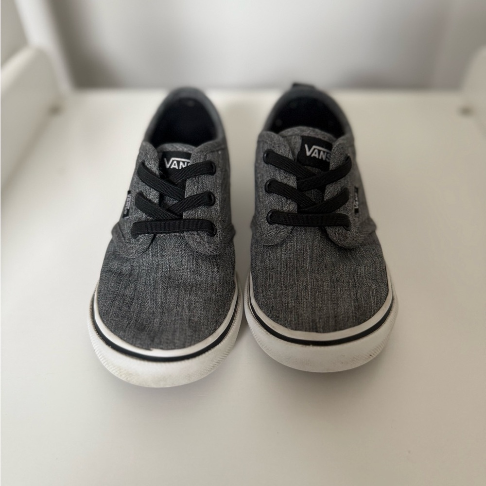 Vans Kids Gray Canvas Sneakers
